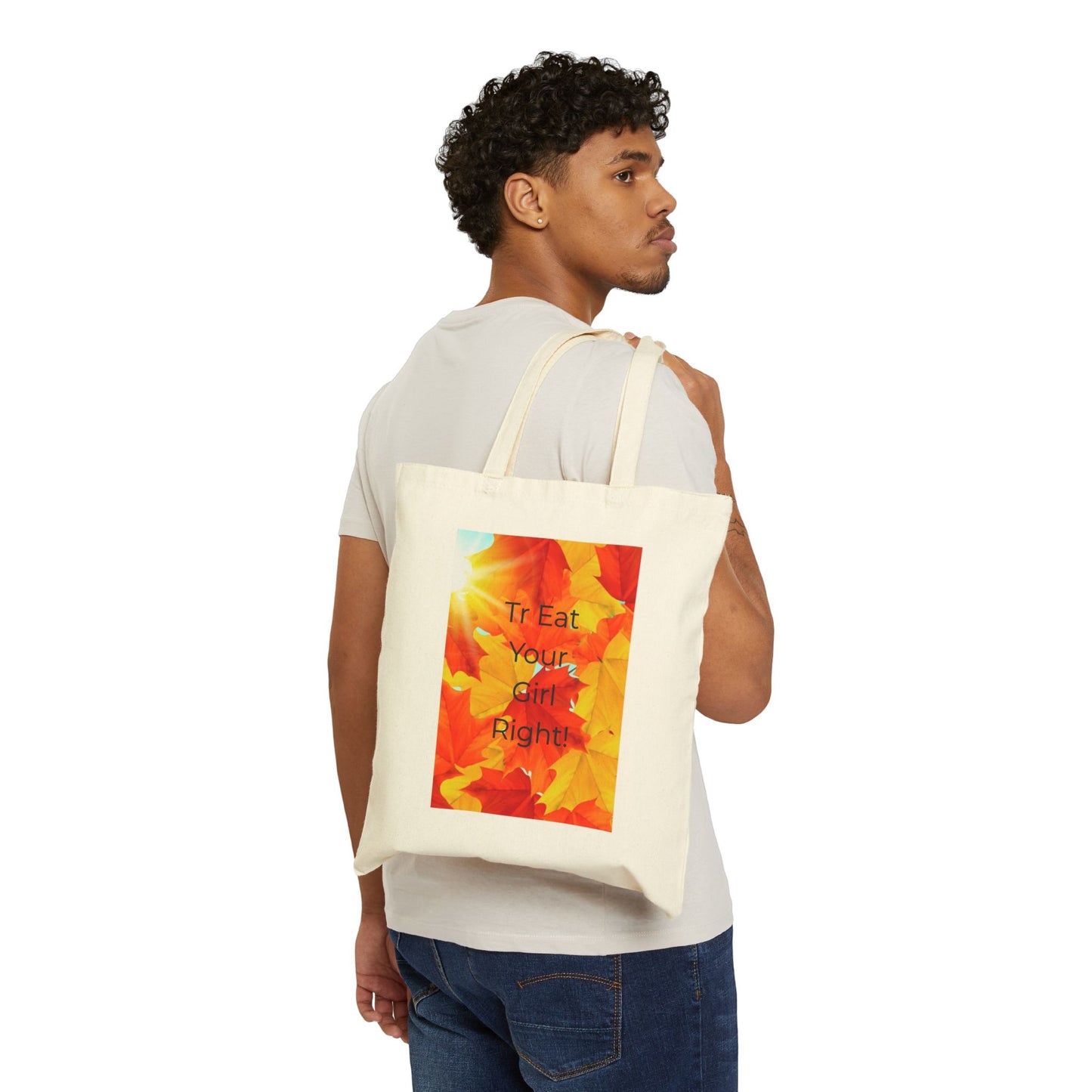 Autumn Inspirational Tote Bag | Eco-Friendly Cotton Canvas | Fall Vibes | Great for Shopping, Gym, School, Gifts, and Everyday Use