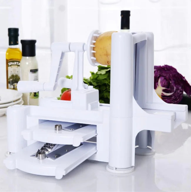 3-in-1 Manual Rotating Vegetable Chopper and Slicer